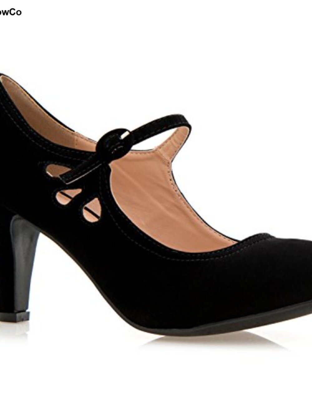 Kitten Heel Mary Jane Pumps Round Toe Adjustable Strap
